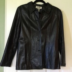 Black leather jacket